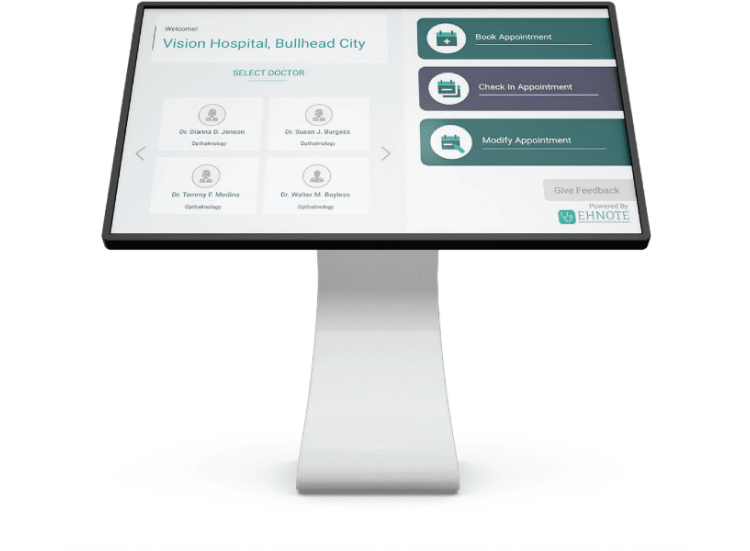 eye clinic self check in kiosk